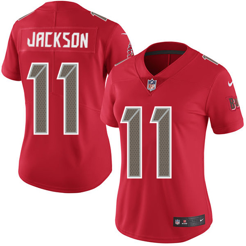 Nike Buccaneers #11 DeSean Jackson Red Women's Stitched NFL Limited Rush Jersey